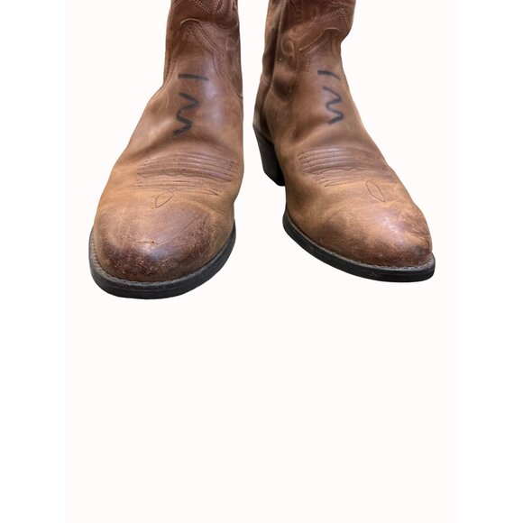Ariat men’s brown leather western boots shoes 8B SKU 5548 main image 5
